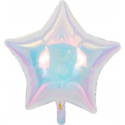 18" Iridescent Clear Star Balloon (AIR ONLY)