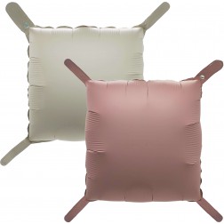 22" Square 2-sided Matte Pink and Cream Balloon (AIR ONLY)