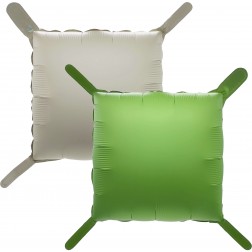22" Square 2-sided Matte Green and Cream Balloon (AIR ONLY)
