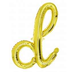 12" Gold Script Letter D  (AIR ONLY)