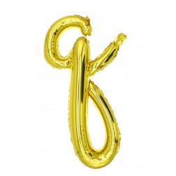 12" Gold Script Letter Q  (AIR ONLY)