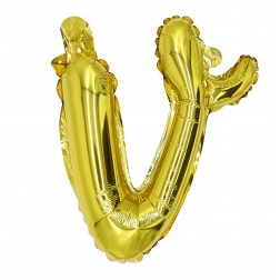 12" Gold Script Letter V  (AIR ONLY)