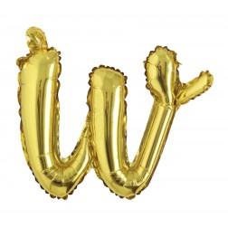 12" Gold Script Letter W  (AIR ONLY)