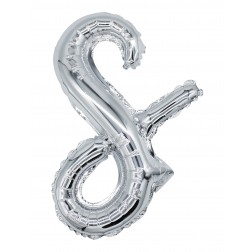 12" Silver Script Letter S  (AIR ONLY)