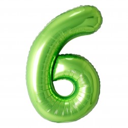 34" Green Number 6