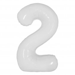 34" Milky White Number 2  (AIR ONLY)