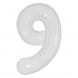 34" Milky White Number 9  (AIR ONLY)