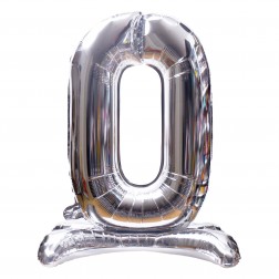 16" Stand Up Silver Number 0  (AIR ONLY)