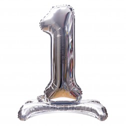 16" Stand Up Silver Number 1  (AIR ONLY)
