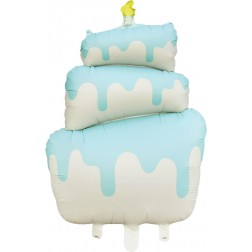 38" Matte Blue Cake Balloon