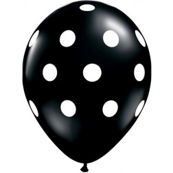 11" Big Polka Dots Onyx Black 50Ct
