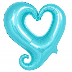 16" Classy Heart Baby Blue  (AIR ONLY)