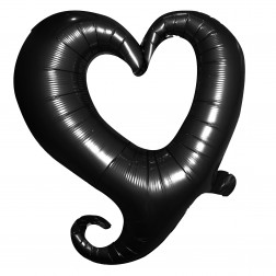 16" Classy Heart Black  (AIR ONLY)